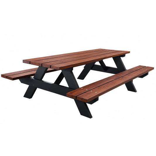 Handmade by JJ Timber Design Heavy Duty Picnic table with black wooden legs frame