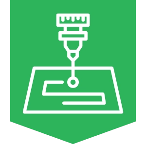 CNC machine outline icon representing JJ Timber Design precision cutting.